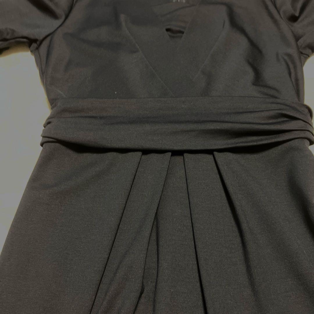 メイお値下げです❣️マダムジョコンダ黒カシュクールワンピース40