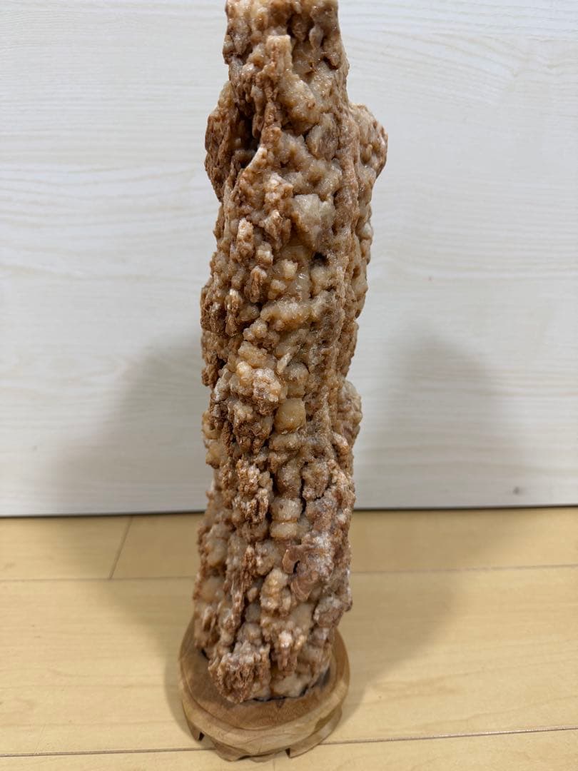 【希少】鍾乳石質 観賞石 鍾乳状天然石 カルサイト結晶塊