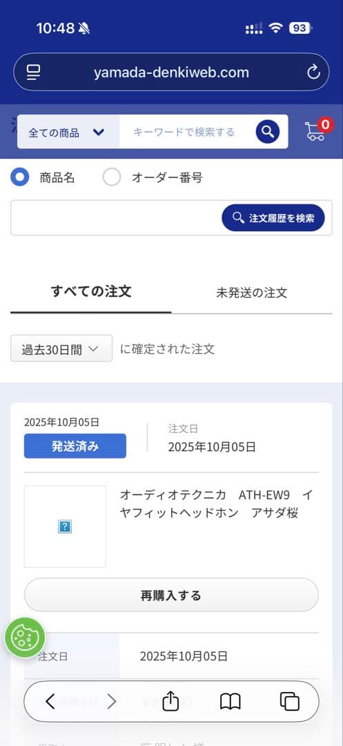 オーディオテクニカ　ATH-EW9 耳掛けイヤホン