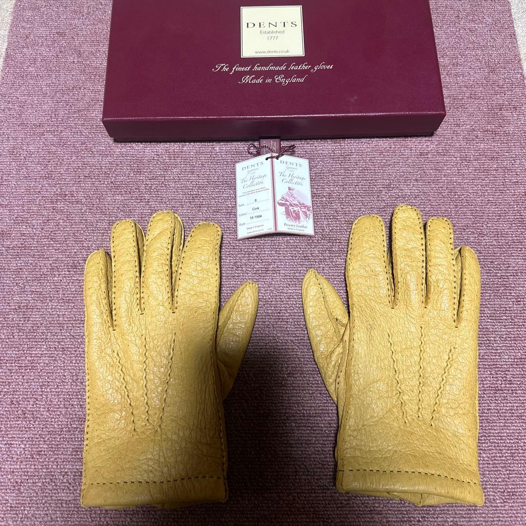 デンツ　ペッカリー　カシミアライニング　サイズ8