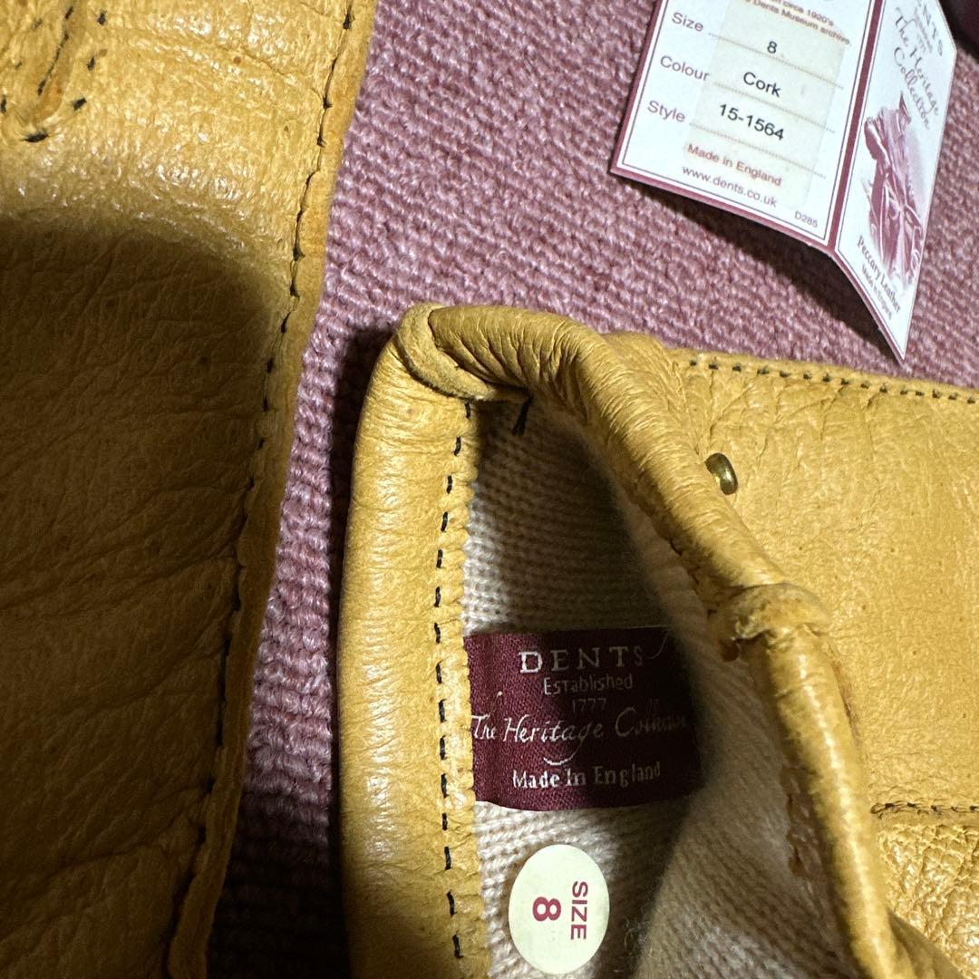 デンツ　ペッカリー　カシミアライニング　サイズ8