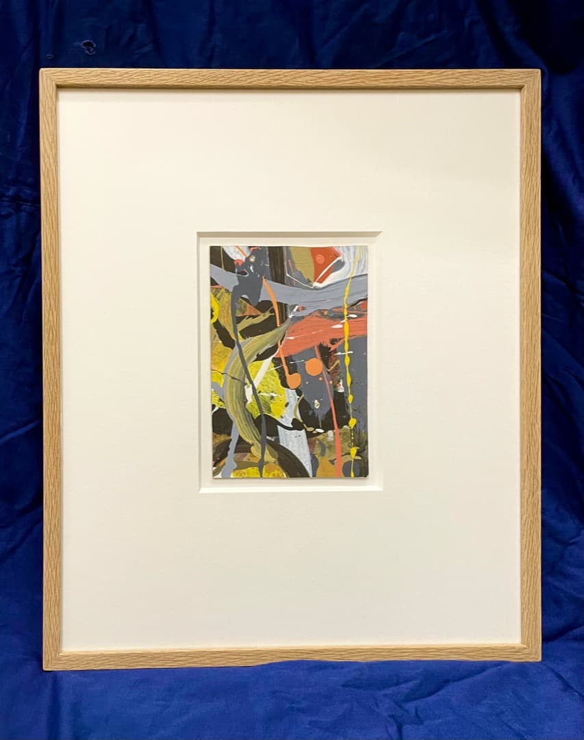 ◇素敵な抽象画を3点まとめてどうぞ◇堀内袈裟雄 ガッシュ 額装 一点物 NY