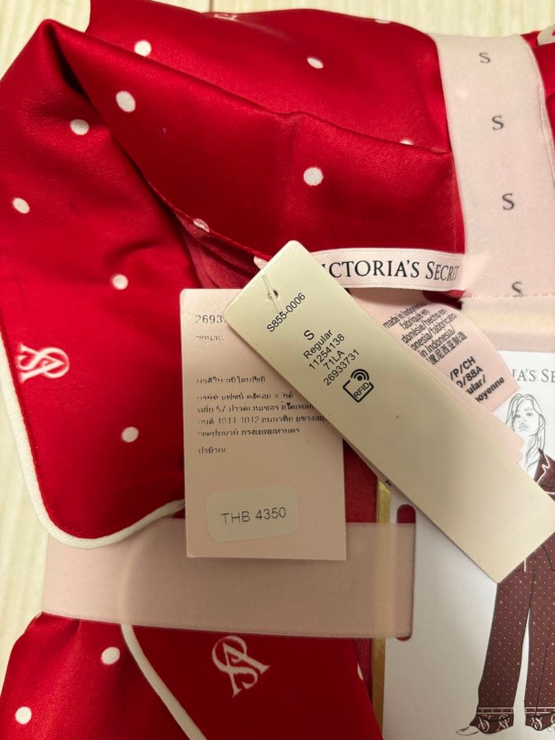 【新品】Victoria's Secret 赤ドット柄ルームウェア S
