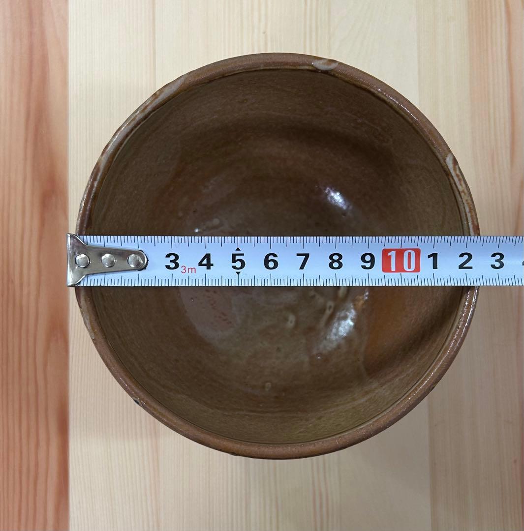 茶道具　鳴滝窯 城岳　伊羅保釉鱗文　茶碗　抹茶茶碗　共箱　骨董