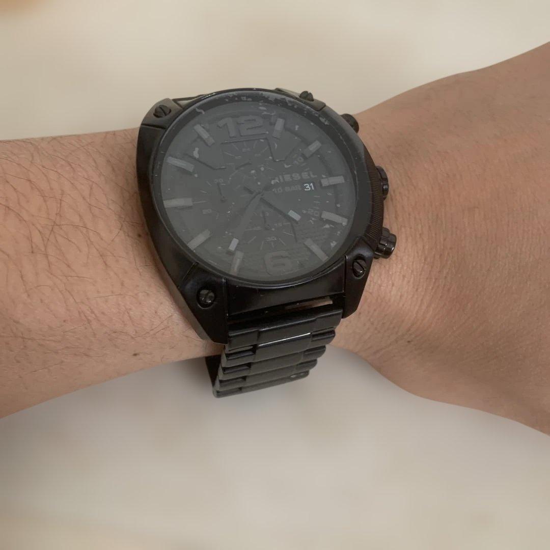 DIESEL 腕時計　新品電池　　オーバーフロー　DZ4223 ブラック　美品