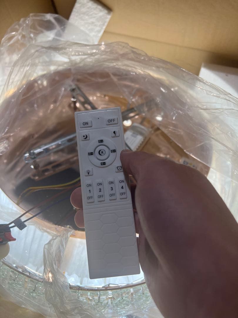 リモコン付きクリスタルシャンデリア 50cm