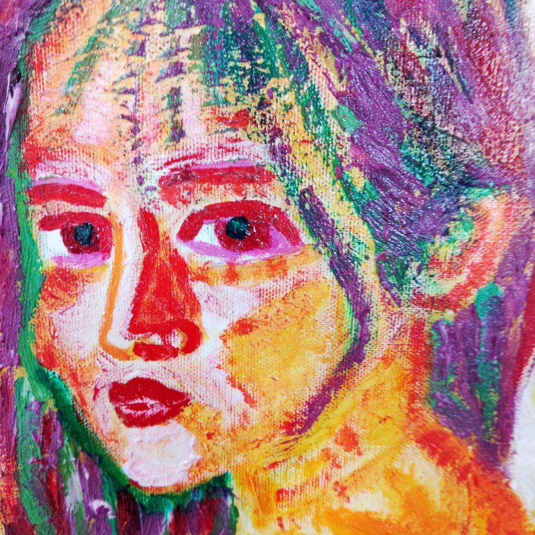 アクリル絵画 水着の女性　一点もの　幻想的