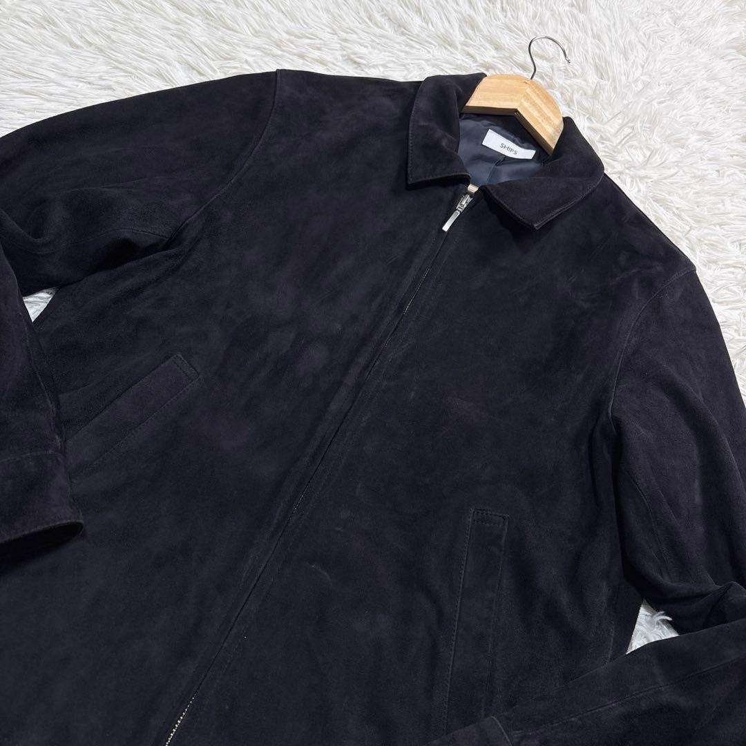 美品 シップス レザージャケット 近年モデル ダブルジップ ヤギ革 スウェード