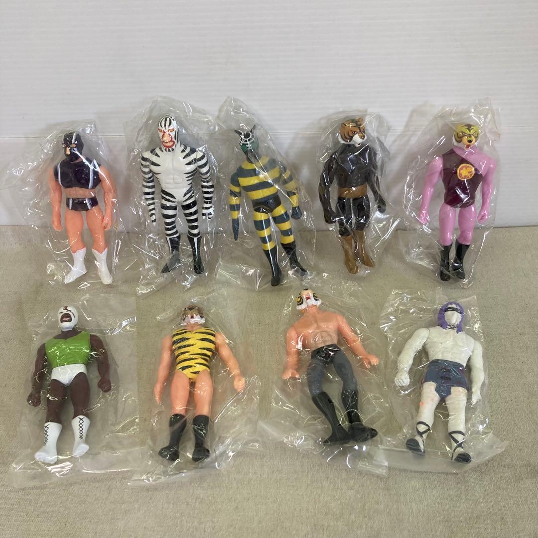 【激レア★9種セット】タイガーマスクフィギュア 幻のレスラー ソフビ 当時物　A