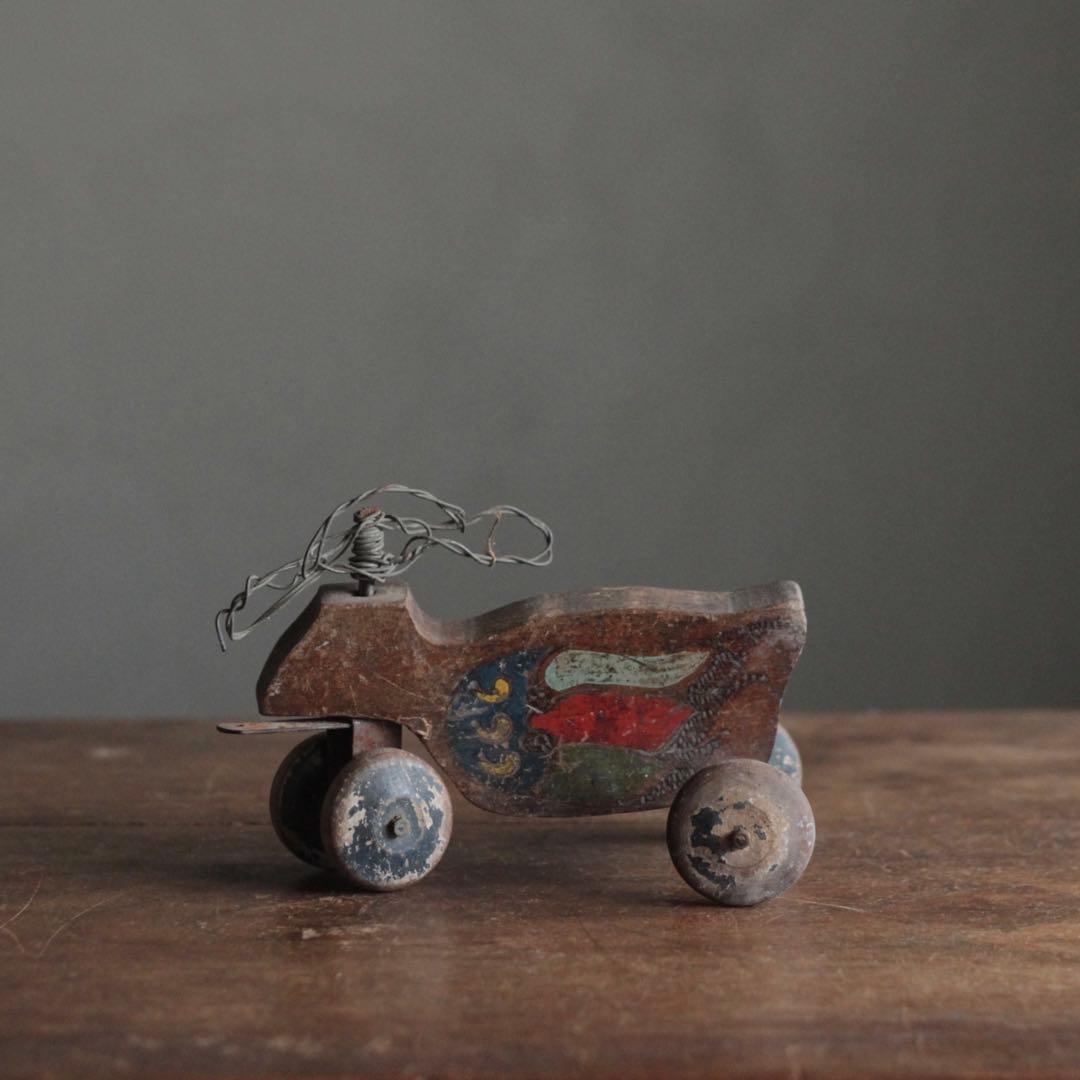 古い 木の おもちゃ 三輪車 戦前戦後 古道具 アンティーク ブロカント