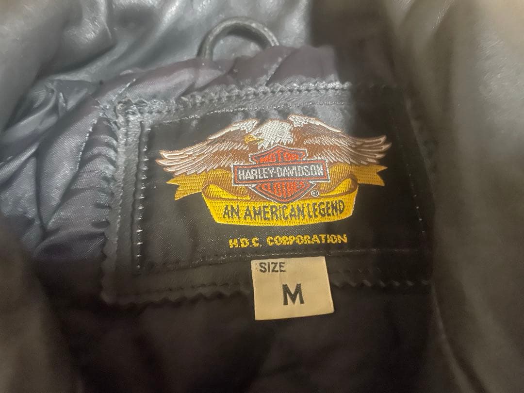 Harley-Davidson ブラック レザー ライダースジャケット