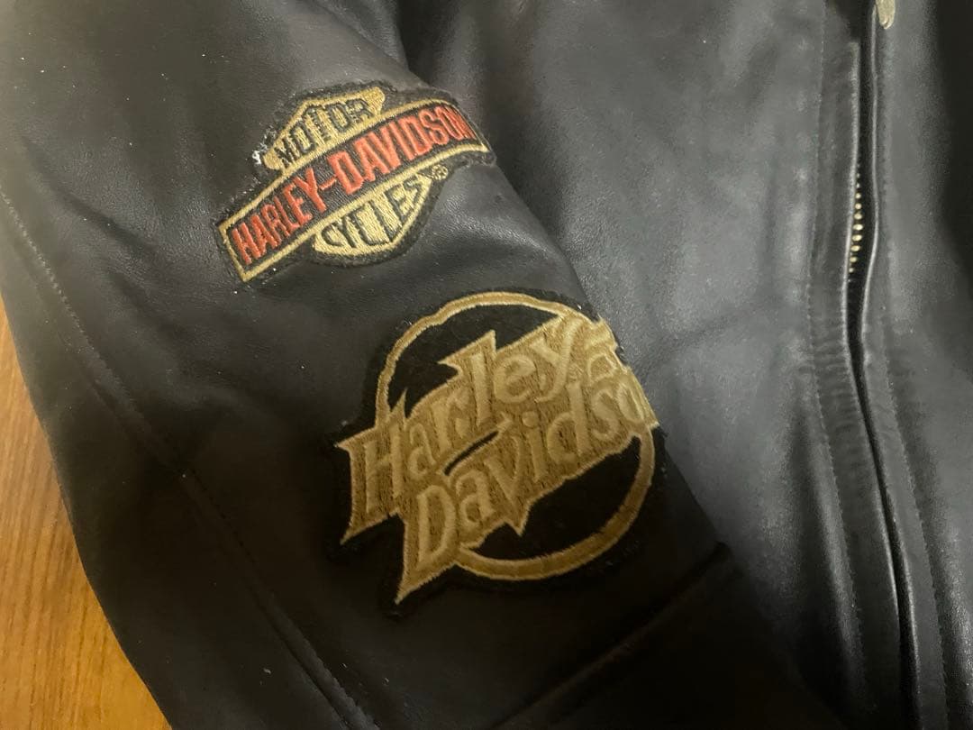 Harley-Davidson ブラック レザー ライダースジャケット