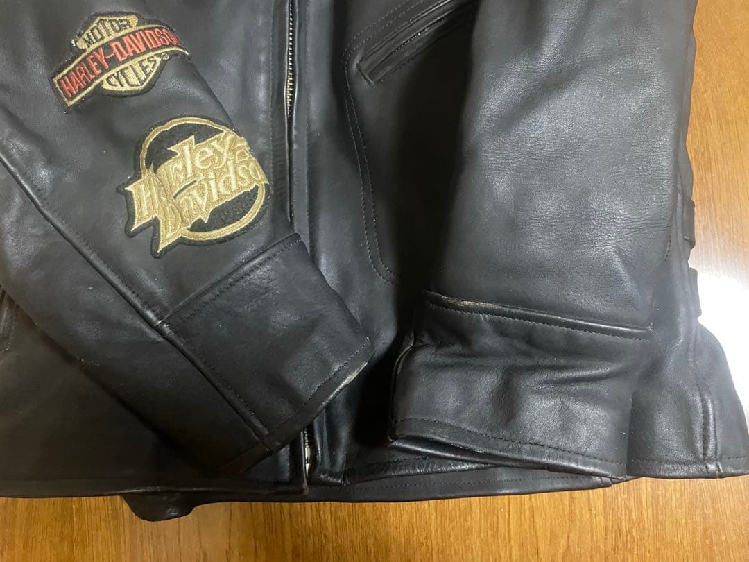 Harley-Davidson ブラック レザー ライダースジャケット