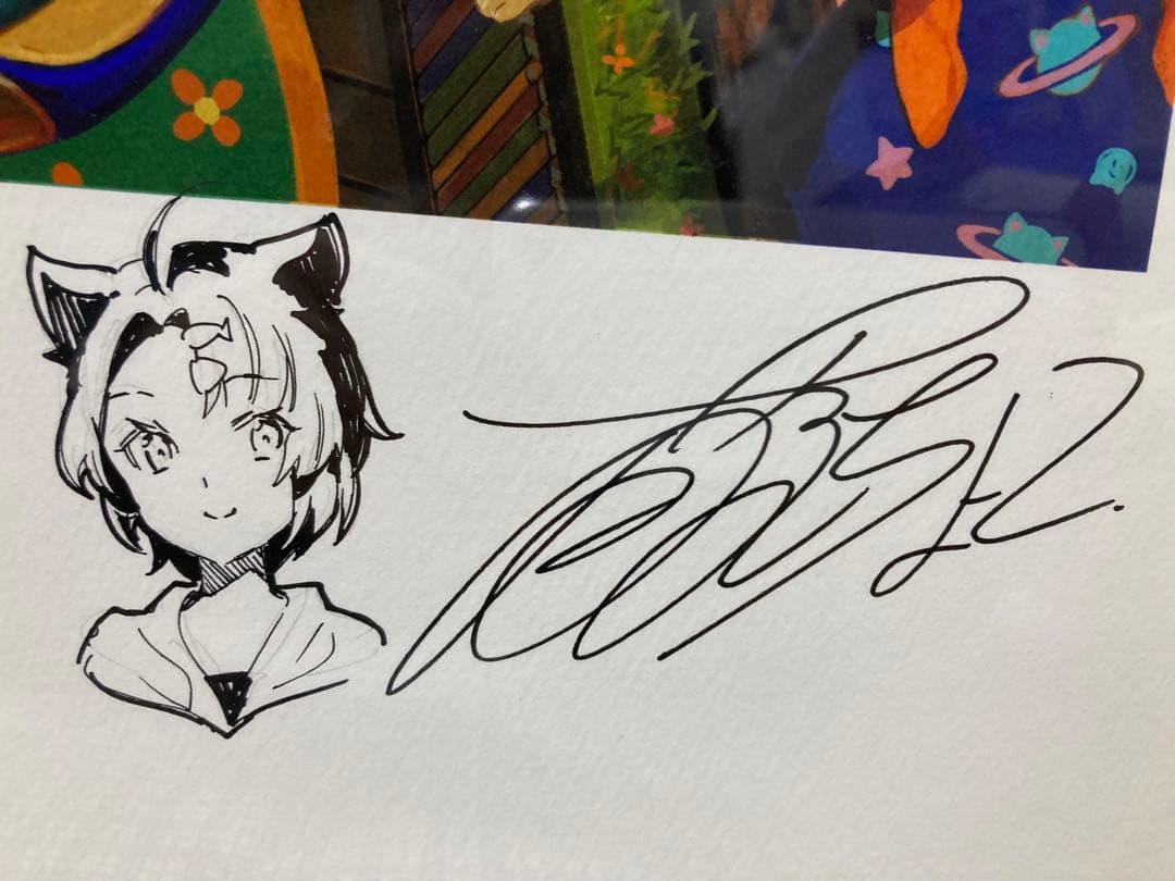 藤ちょこ 画集発売記念作品展「彩幻境」　直筆イラスト付きサイン入りアートグラフ