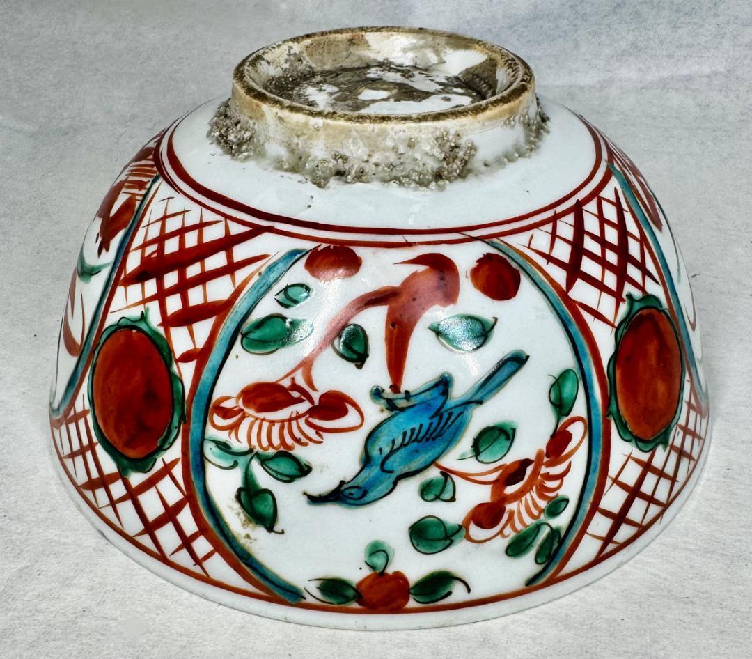 明時代 呉須赤絵菓子大鉢 中国古玩 唐物 旧蔵茶道家歴史有る年代物WWTT150