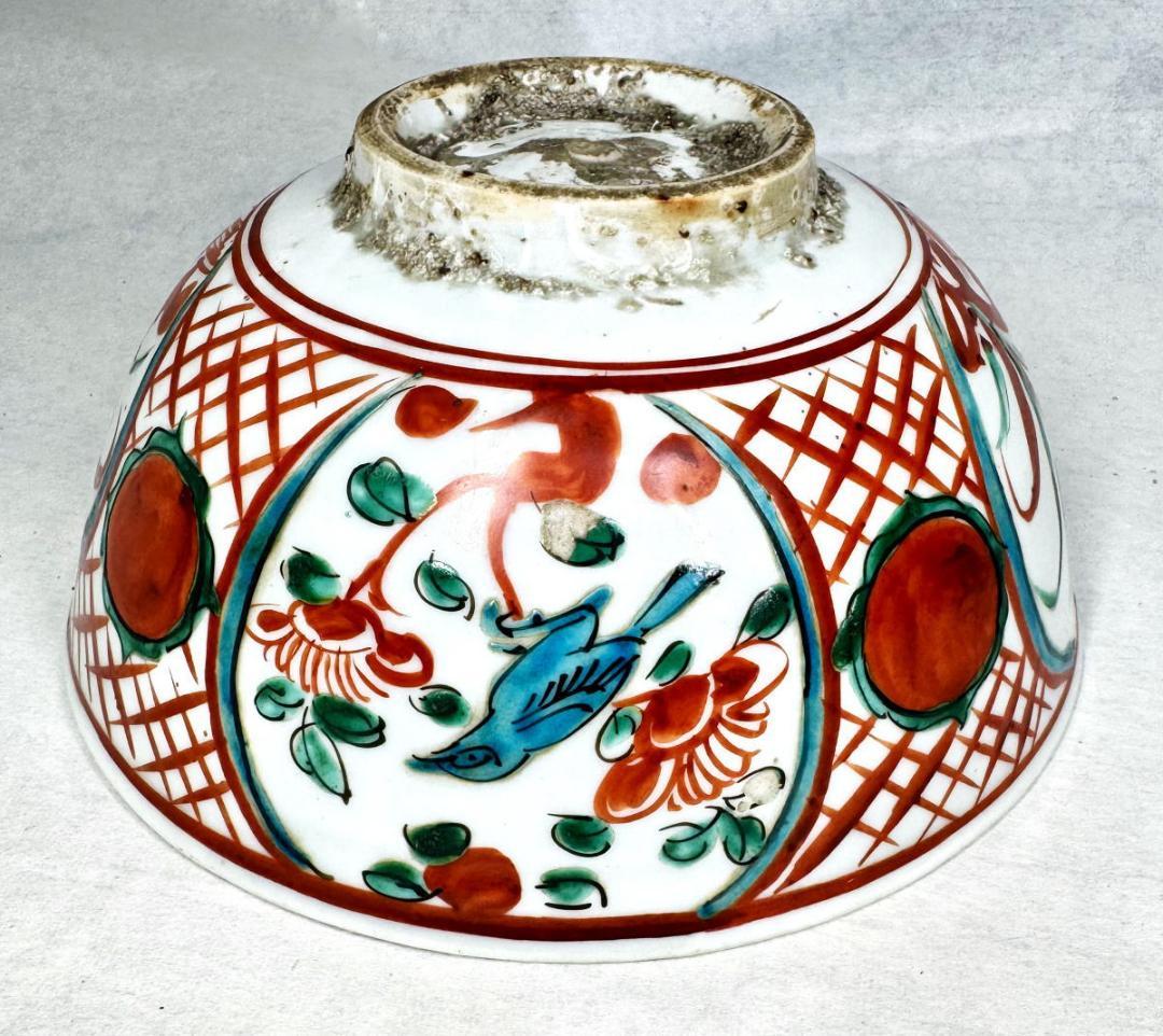 明時代 呉須赤絵菓子大鉢 中国古玩 唐物 旧蔵茶道家歴史有る年代物WWTT150