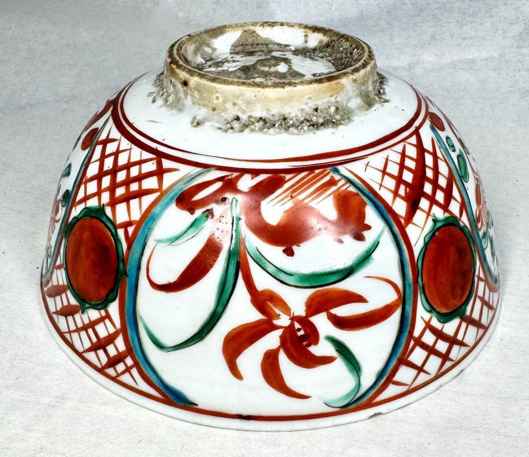 明時代 呉須赤絵菓子大鉢 中国古玩 唐物 旧蔵茶道家歴史有る年代物WWTT150