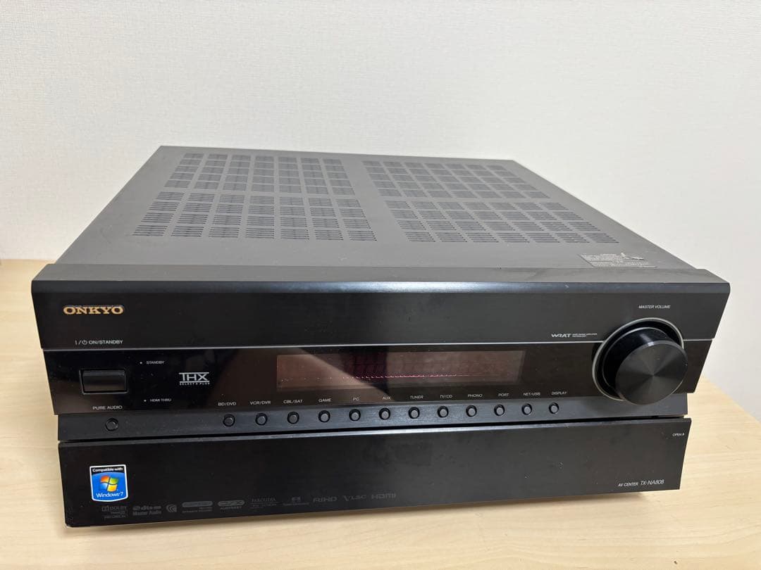 ONKYO動作確認済AVアンプ TX-NA808★元の取扱説明書＆電源ケーブル付
