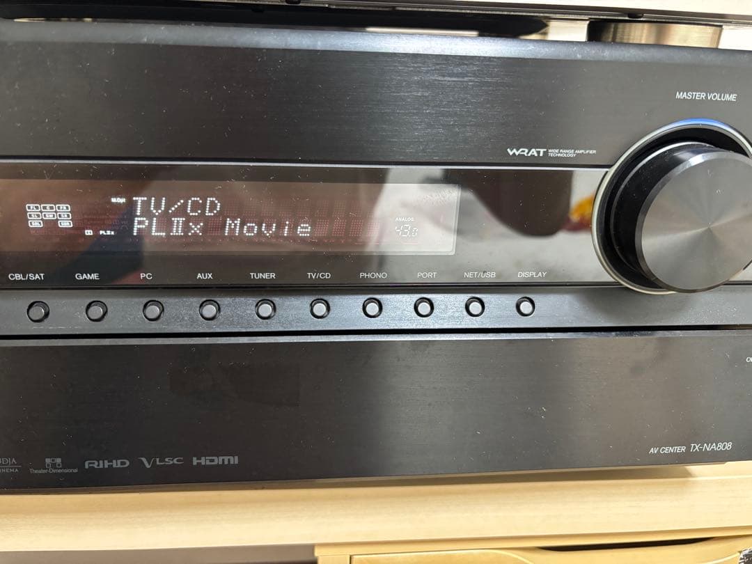 ONKYO動作確認済AVアンプ TX-NA808★元の取扱説明書＆電源ケーブル付