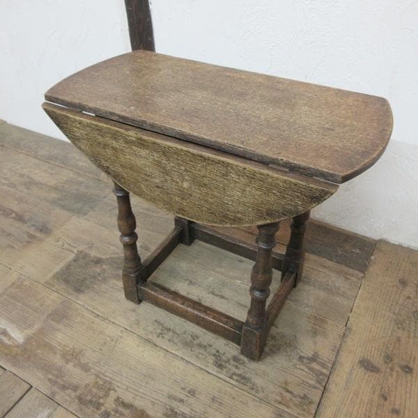 イギリス アンティーク 家具 ドロップリーフ コーヒーテーブル 英国 6084e