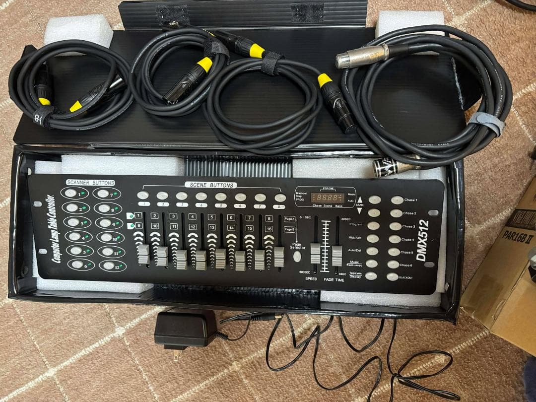 LEDパーライト他とDMXコントロールパネルセット