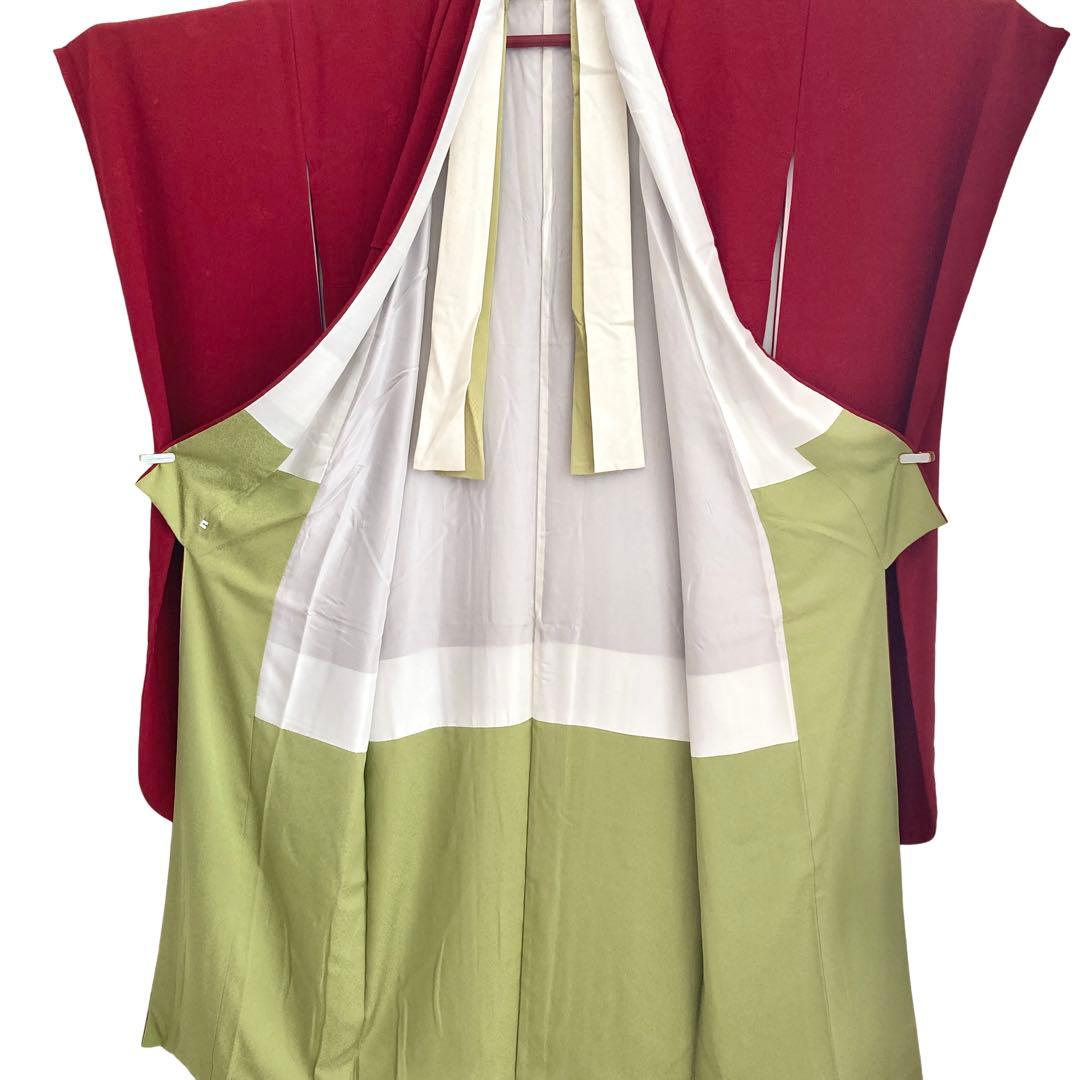 ★ 4848♥️断捨離中★赤 寛斎 無地 振袖6点セット‼️ NO6ま15