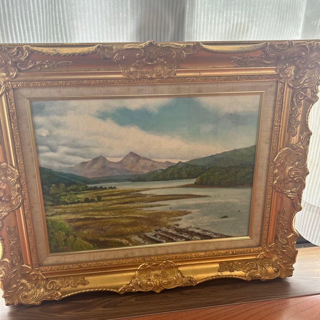 装飾的金色フレーム風景画