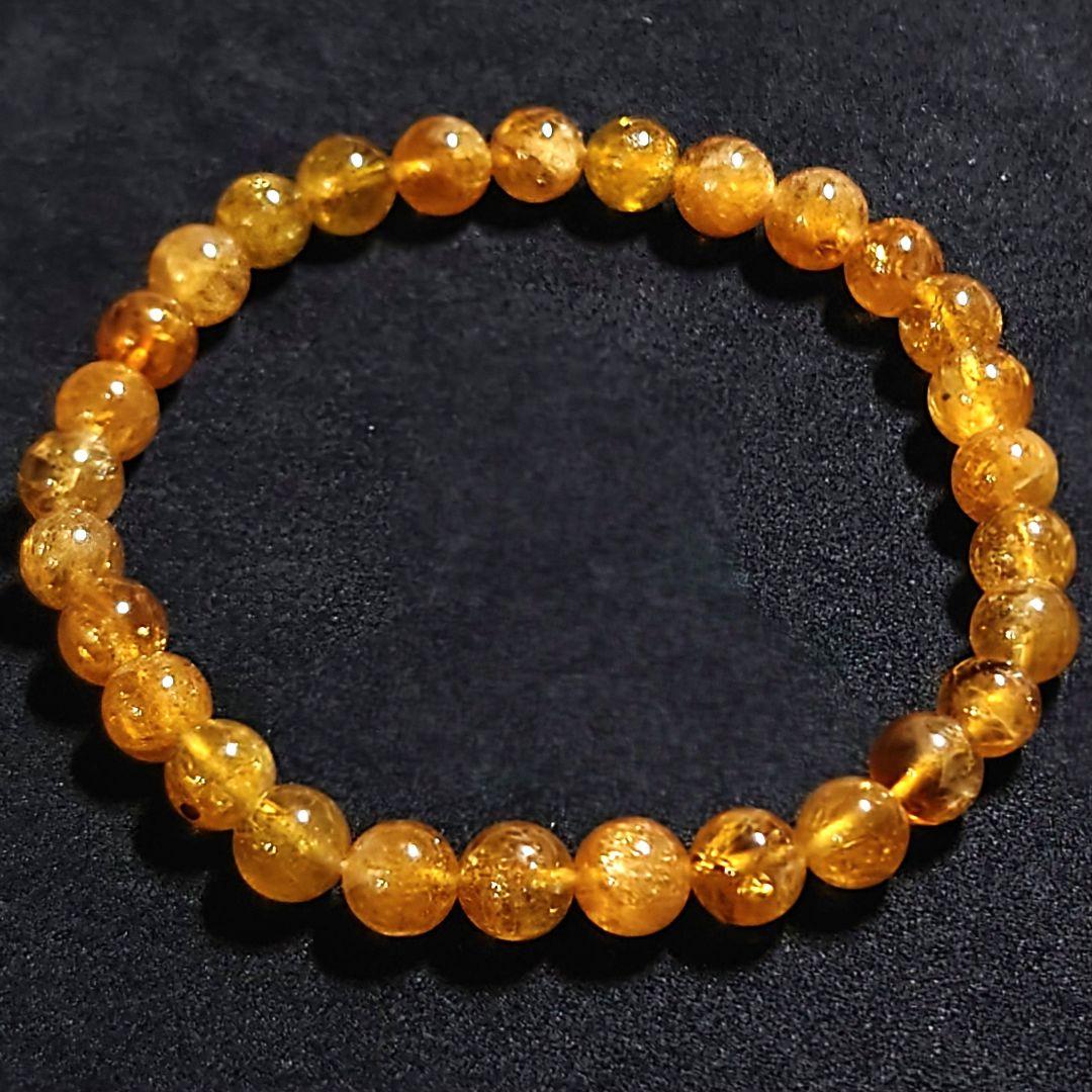 ★イエロートルマリン 6.8ミリ珠 ブレスレット(SA~SA+)