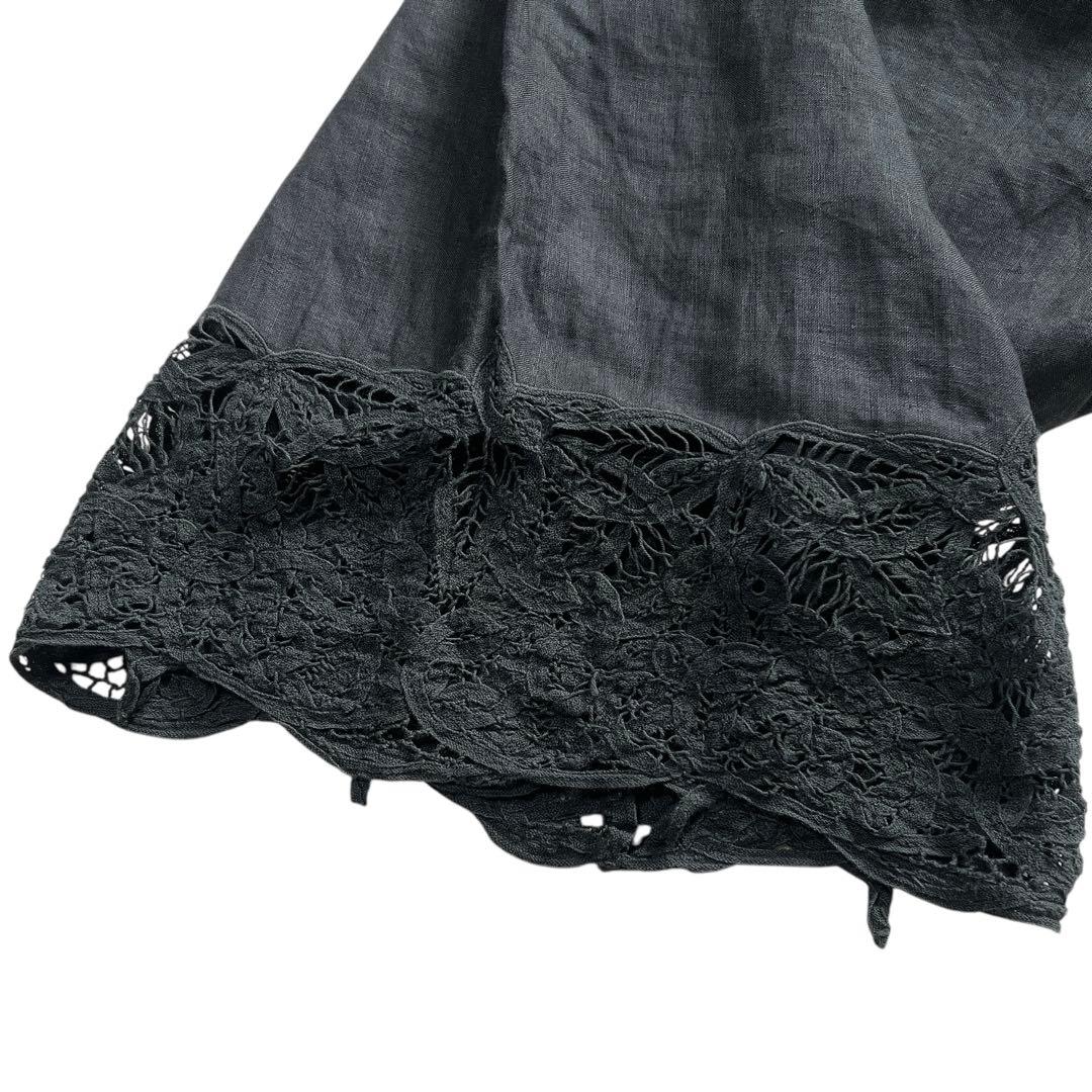 ヴラスブラム Vlass blomme コルトレイクリネン レースサルエルパンツ