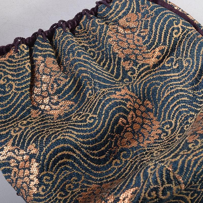 茶道具　萩焼　古萩　清水茂生作　茶入　仕覆付　共箱　V　7225