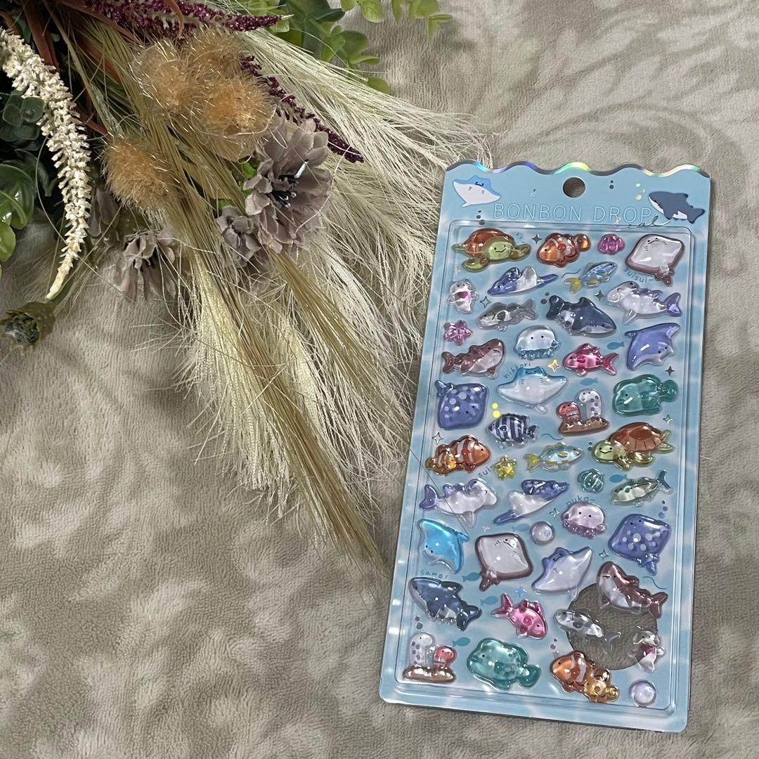 水族館限定　クーリア　正規品　ボンボンドロップシール　４枚セット ②