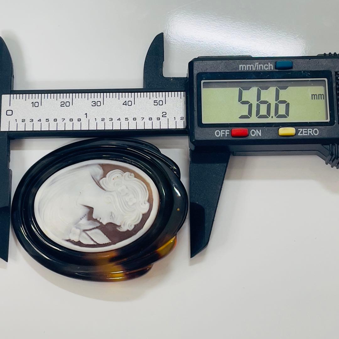 ミ*ル様 本鼈甲カメオ K18ブローチとペンダント2way（B）