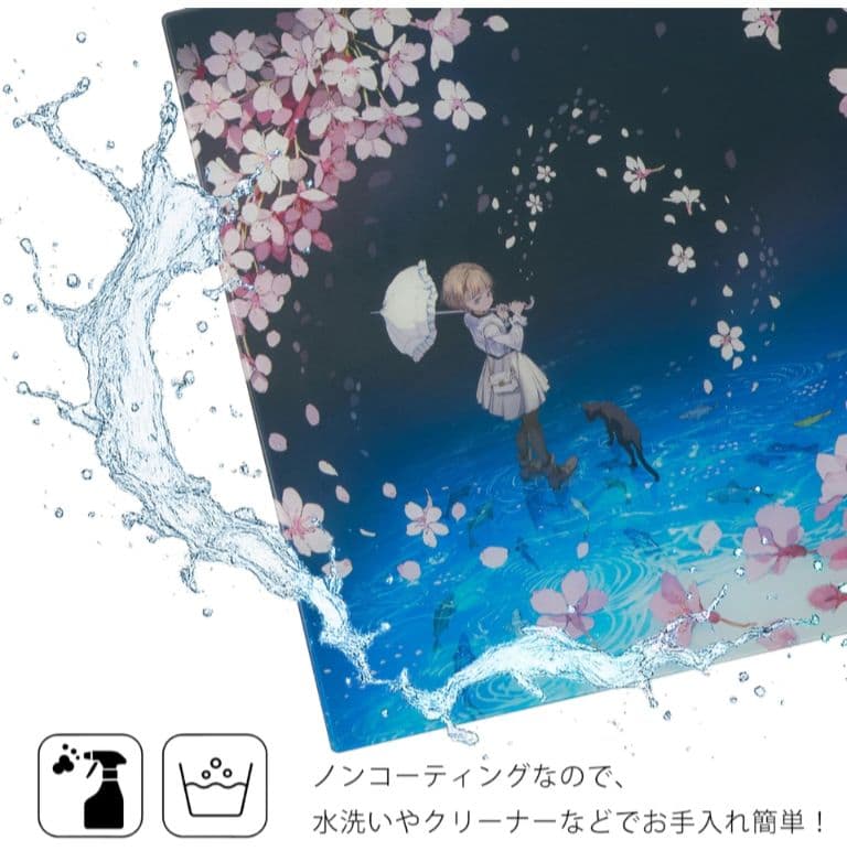 ゲーミングガラス マウスパッド 500mm x 450mm