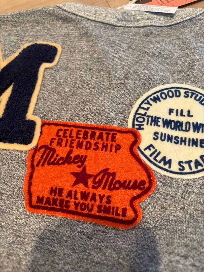 DENIMDUNGAREE Mickey刺繍＆ワッペンスエット140150160