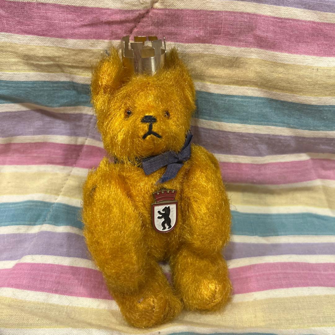 お値下げ　アンティークベア　DDR 王冠のゴールドベア