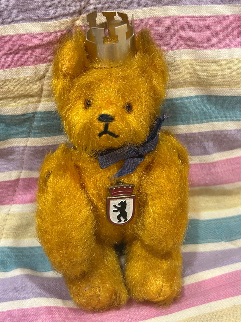 お値下げ　アンティークベア　DDR 王冠のゴールドベア