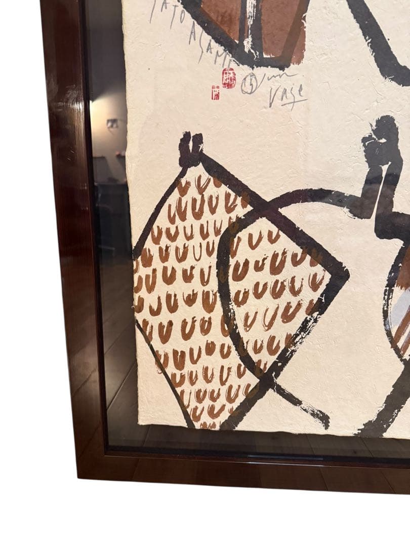 【真作】額装済 SATO ASAMI サトウアサミ ジクレー 版画 VASE 大