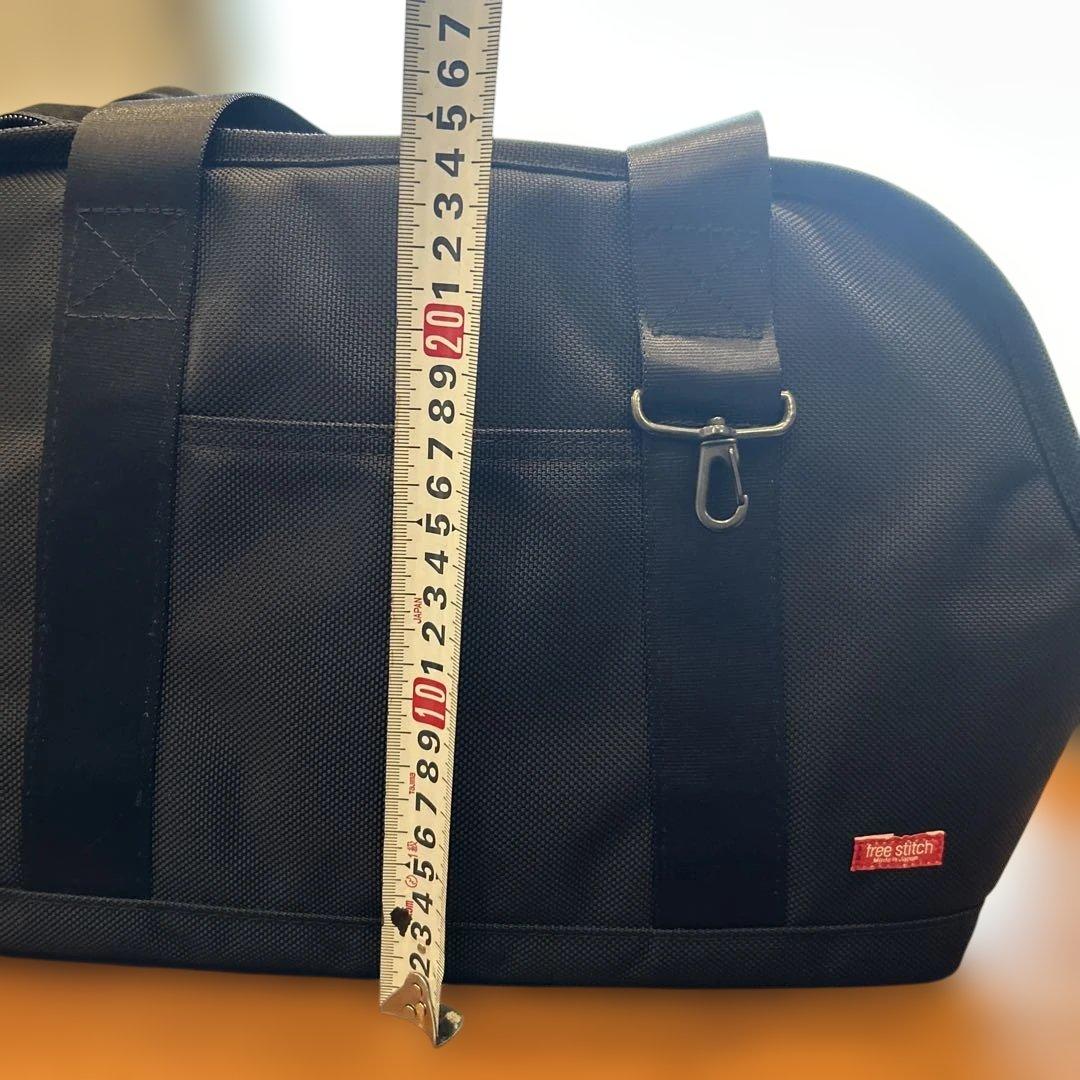 free stitch ブラック ナイロン キャリーバッグ