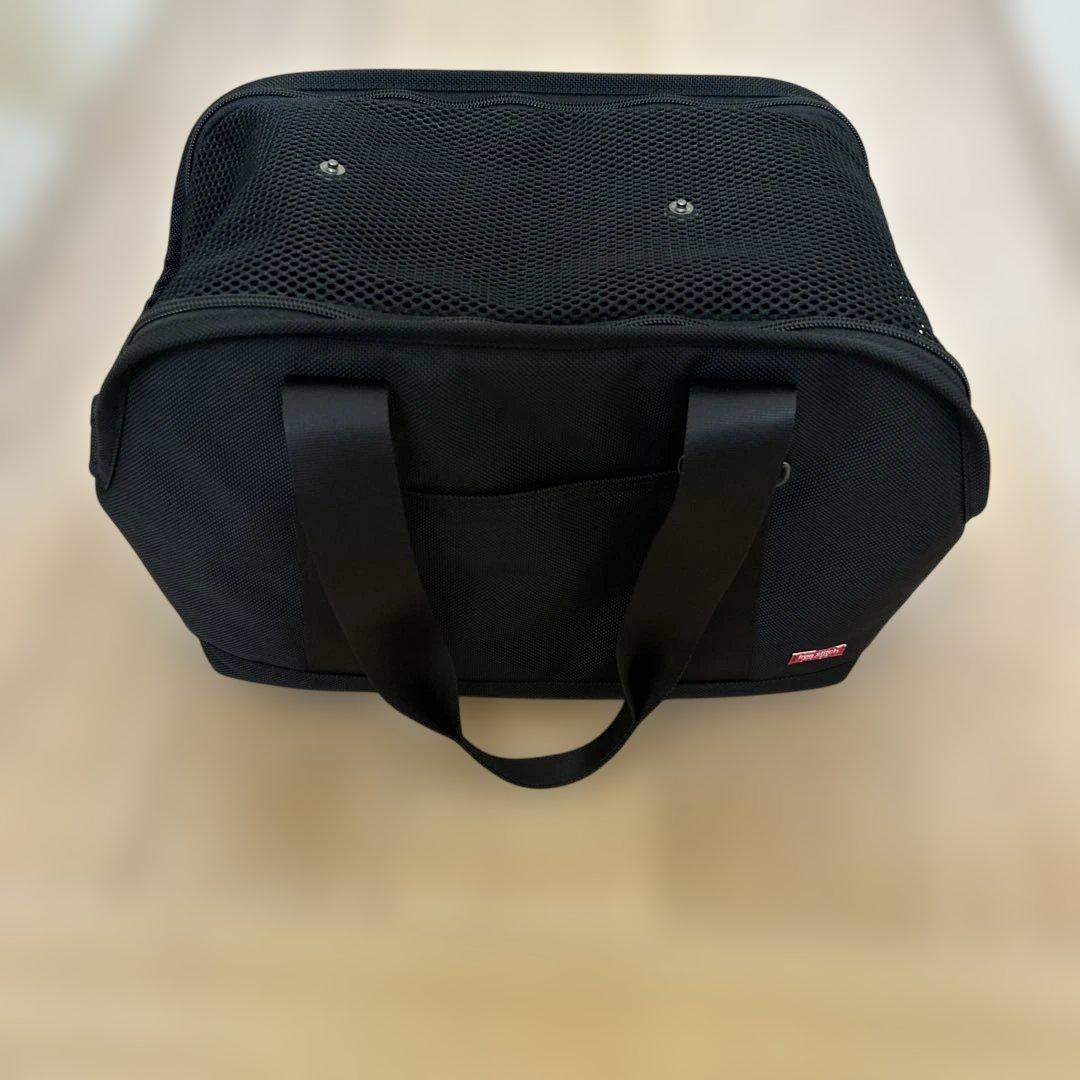 free stitch ブラック ナイロン キャリーバッグ