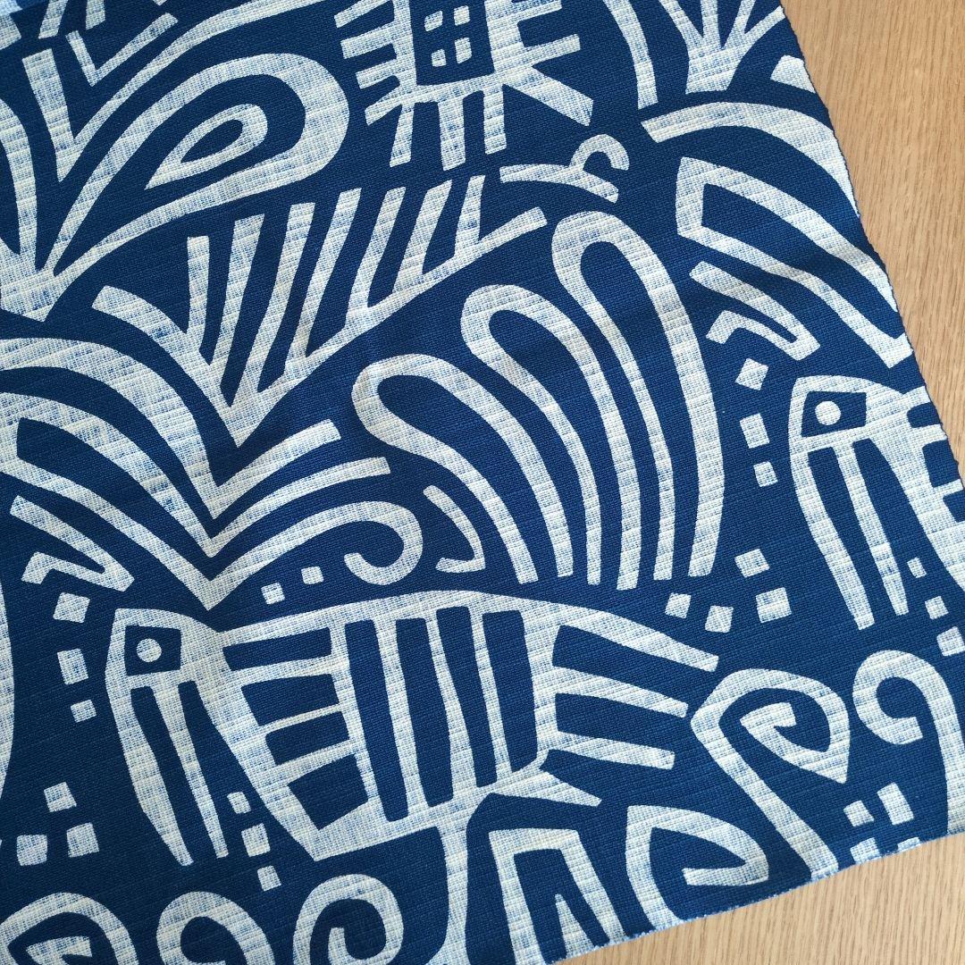 柚木沙弥郎 小巾布 「鳥草」 シルクスクリーン（手捺染）タペストリー　民藝