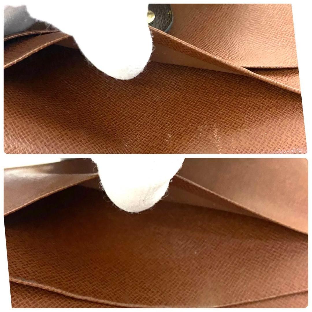 ルイ ヴィトン◎ポルトパピエジップ モノグラム ラウンドファスナー 二つ折り 茶