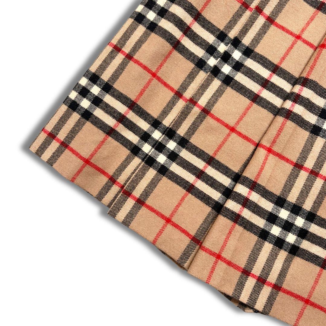 【美品希少✨】バーバリー プリーツスカート ロング丈 ノバチェック ウール