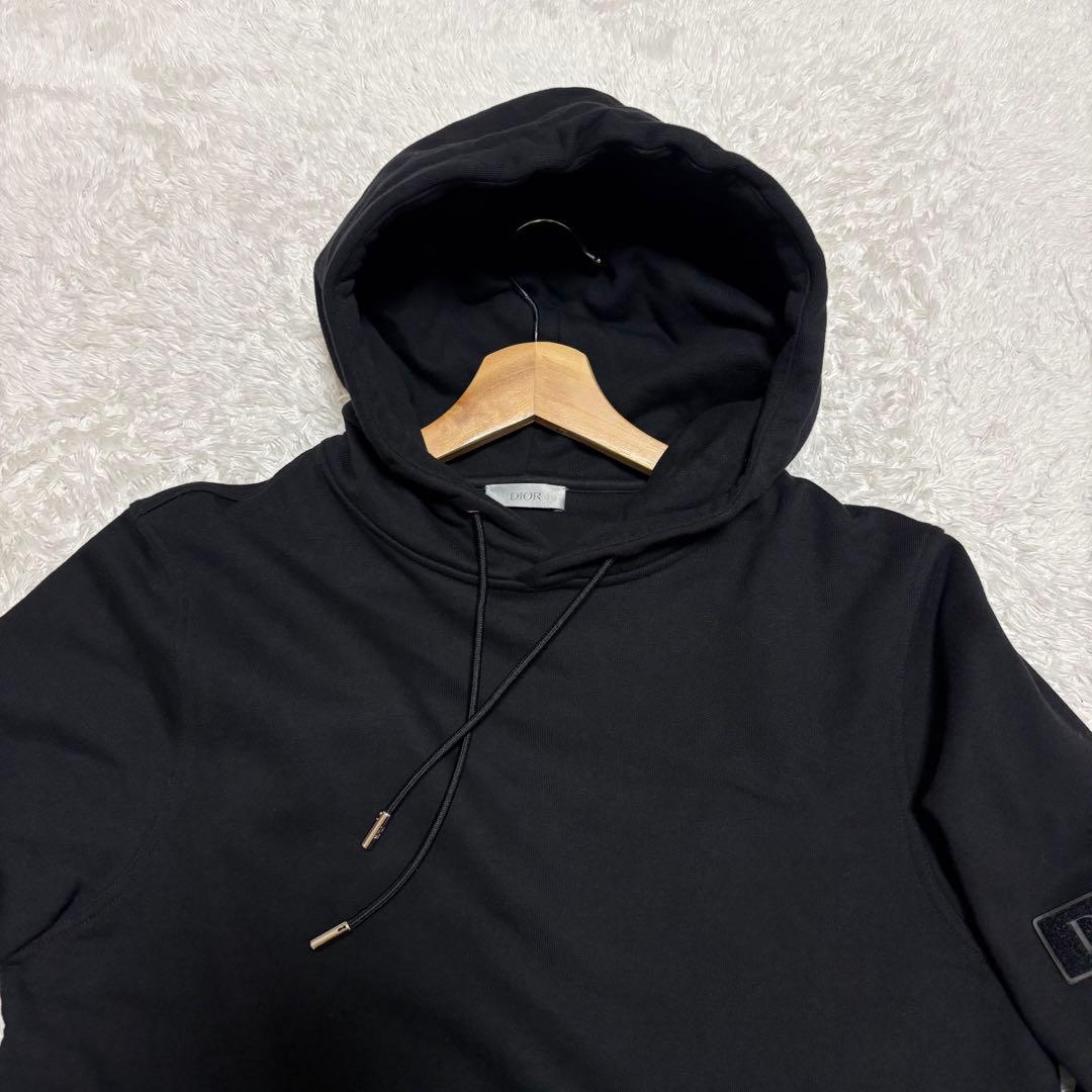 23aw DIOR ディオール ロゴパッチ スリーブロゴ フーディー 黒