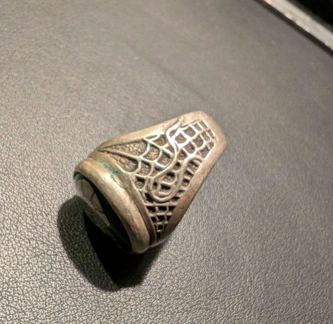 スカルリング 薩摩ボタン 日本製 和柄シルバー 925 14~14.5号