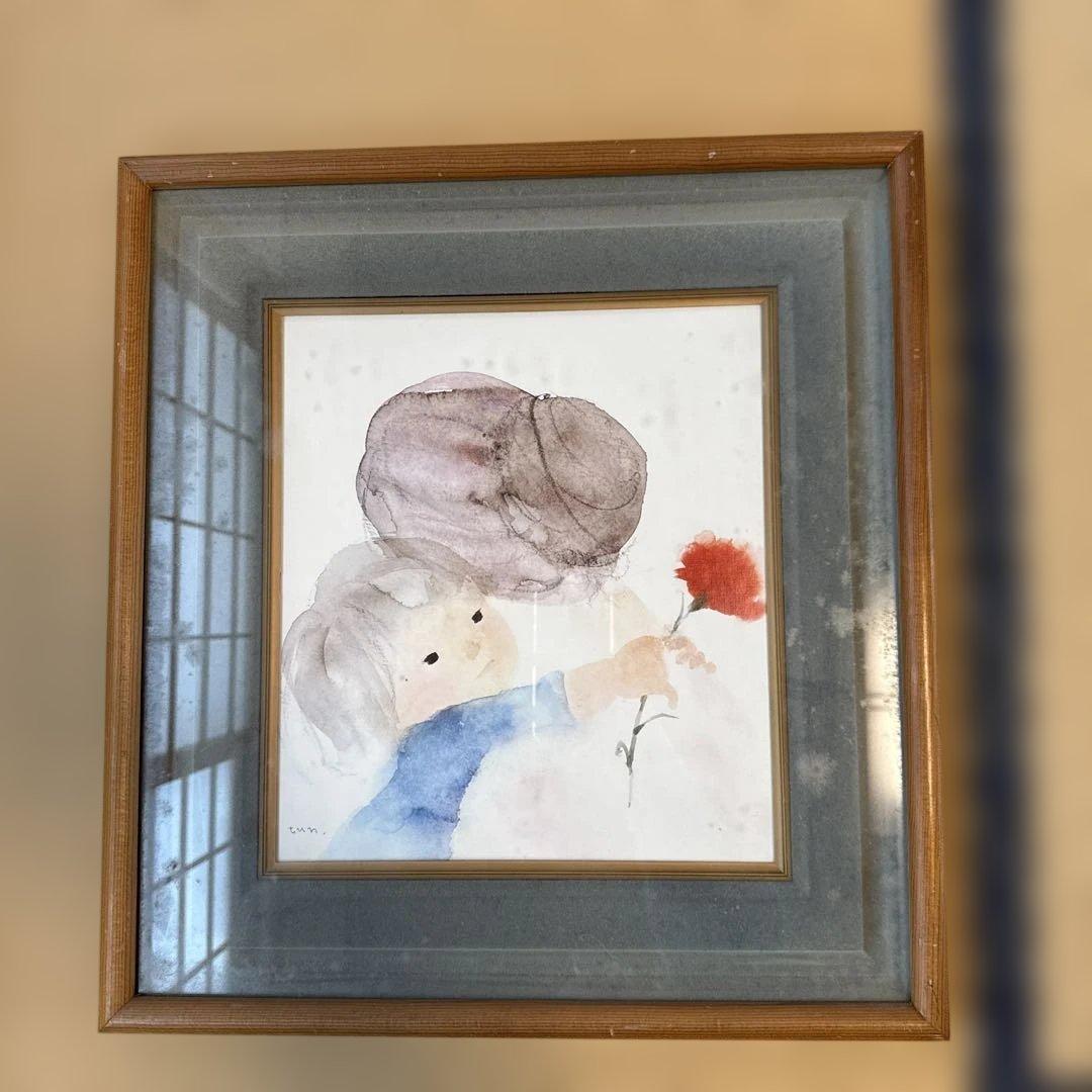 いわさきちひろ『母の日』　フレーム付き