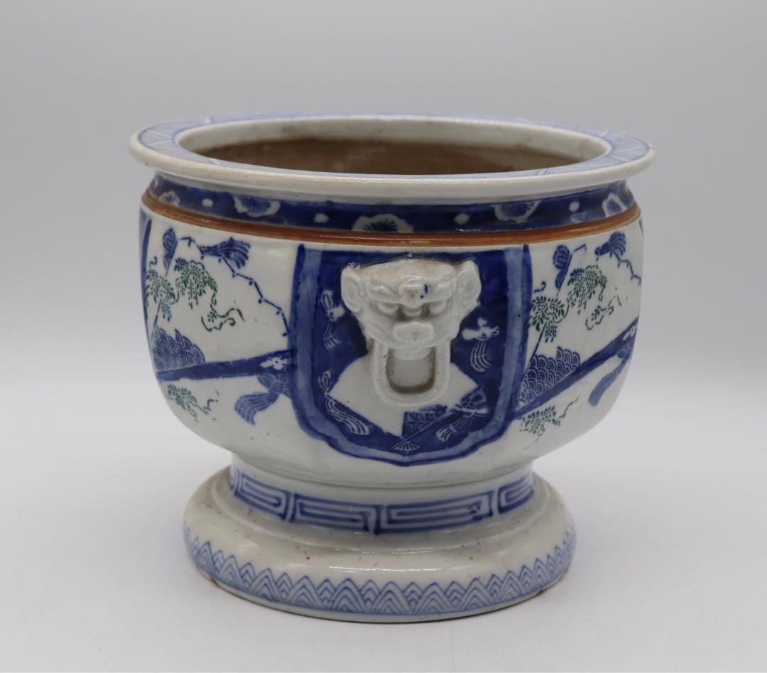 明治期　伊万里　香炉　初期印判　送料込み0515