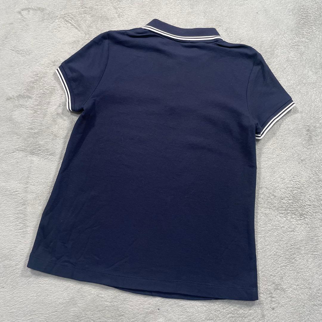 モンクレール　MAGLIA 半袖ポロシャツ ネイビー/ホワイト　S