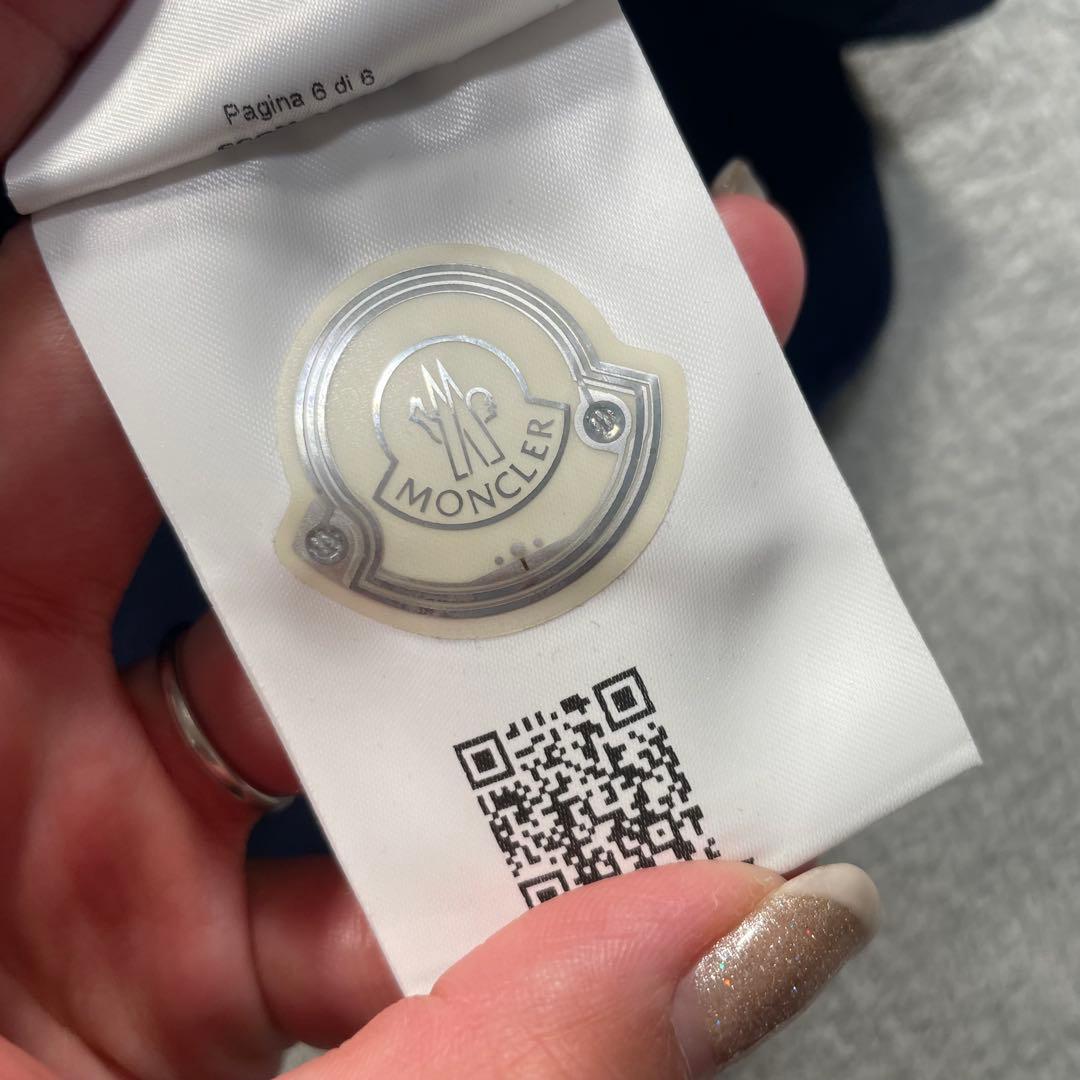 モンクレール　MAGLIA 半袖ポロシャツ ネイビー/ホワイト　S