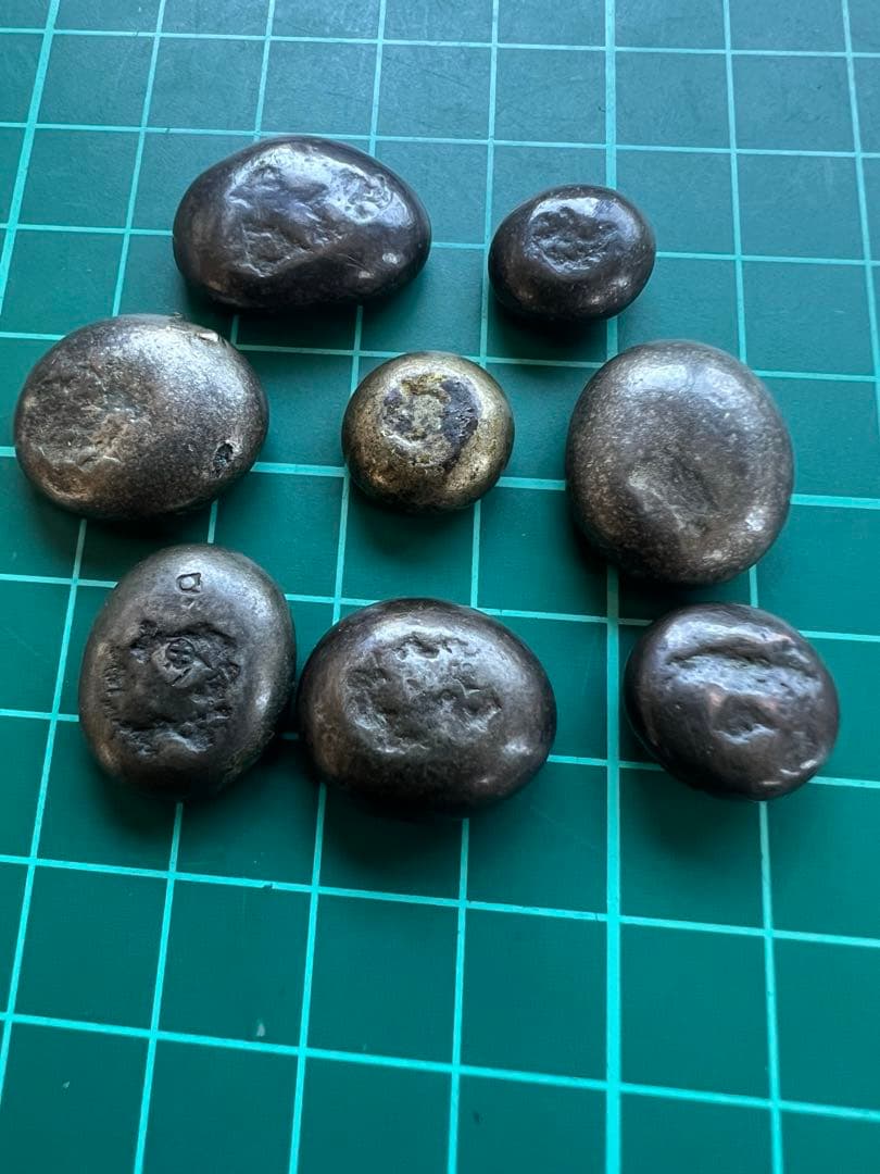 日本古金銀　元文天保安政豆板銀　8個セット