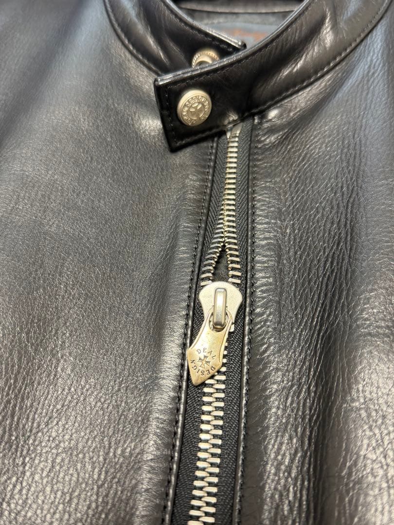 ディールデザイン レザー シングルライダースジャケット